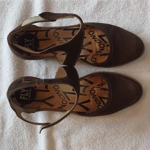 FLY London Suede Maryjanes